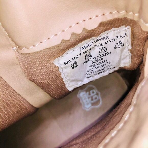 Womens Booties Beige Faux Suede Ankle Boot Zipper Size 8 - Picture 9 of 12